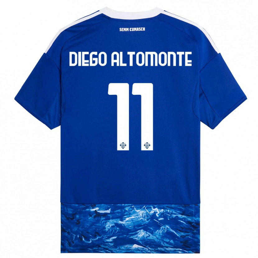 Danxen Dámské Thomas Diego Altomonte #11 Modrá Bílá Domů Hráčské Dresy 2025/26 Dres