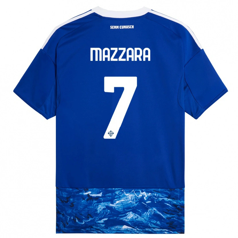 Danxen Dámské Cristian Mazzara #7 Modrá Bílá Domů Hráčské Dresy 2025/26 Dres