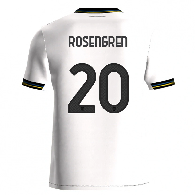 Danxen Dámské Lukas Rosengren #20 Bílá Černá Domů Hráčské Dresy 2025/26 Dres