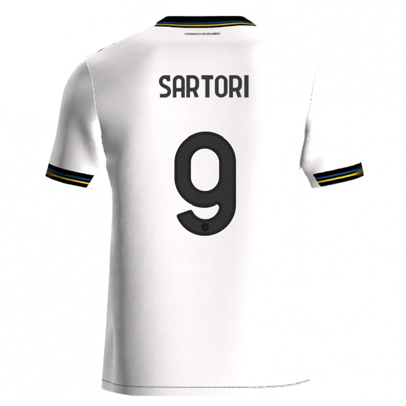 Danxen Dámské Francesco Sartori #9 Bílá Černá Domů Hráčské Dresy 2025/26 Dres