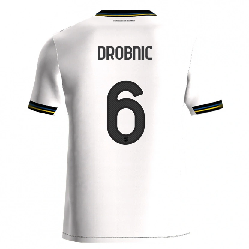 Danxen Dámské Dominik Drobnic #6 Bílá Černá Domů Hráčské Dresy 2025/26 Dres