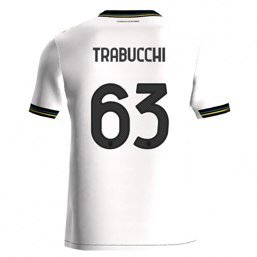 Danxen Dámské Nicolas Trabucchi #63 Bílá Černá Domů Hráčské Dresy 2025/26 Dres