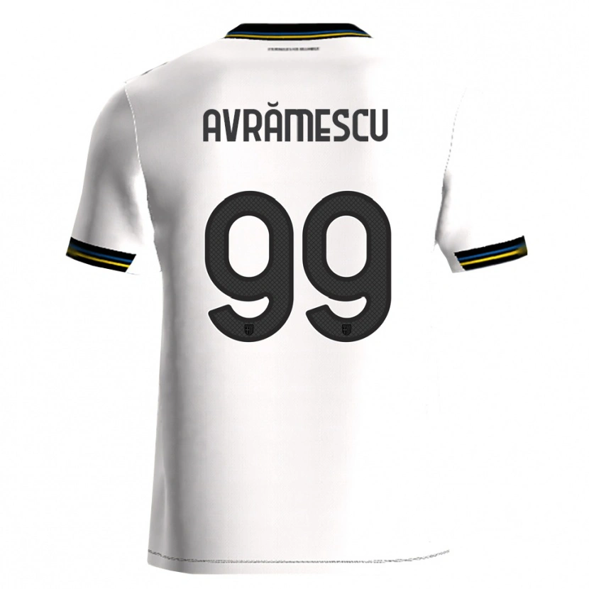 Danxen Dámské Ianis Avrămescu #99 Bílá Černá Domů Hráčské Dresy 2025/26 Dres