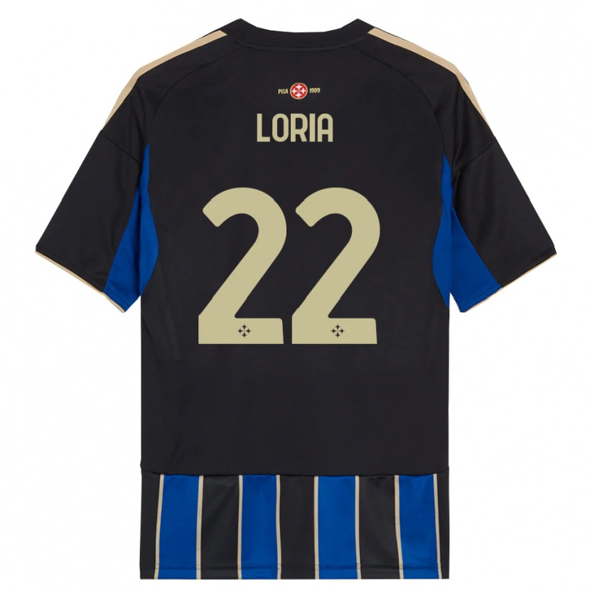 Danxen Dámské Leonardo Loria #22 Černá Modrá Domů Hráčské Dresy 2025/26 Dres