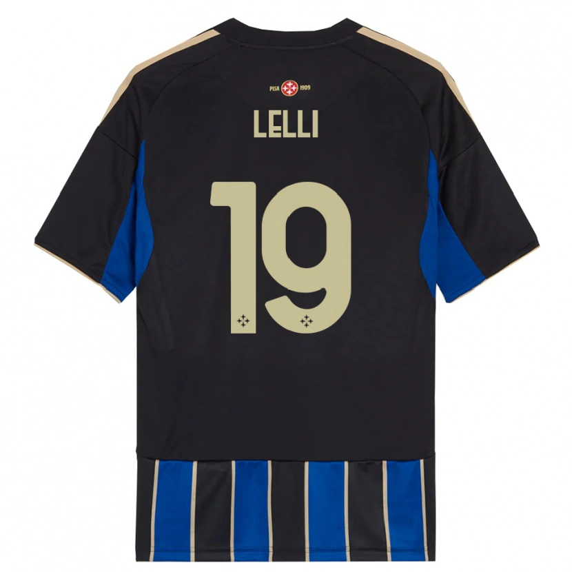 Danxen Dámské Roberto Lelli #19 Černá Modrá Domů Hráčské Dresy 2025/26 Dres