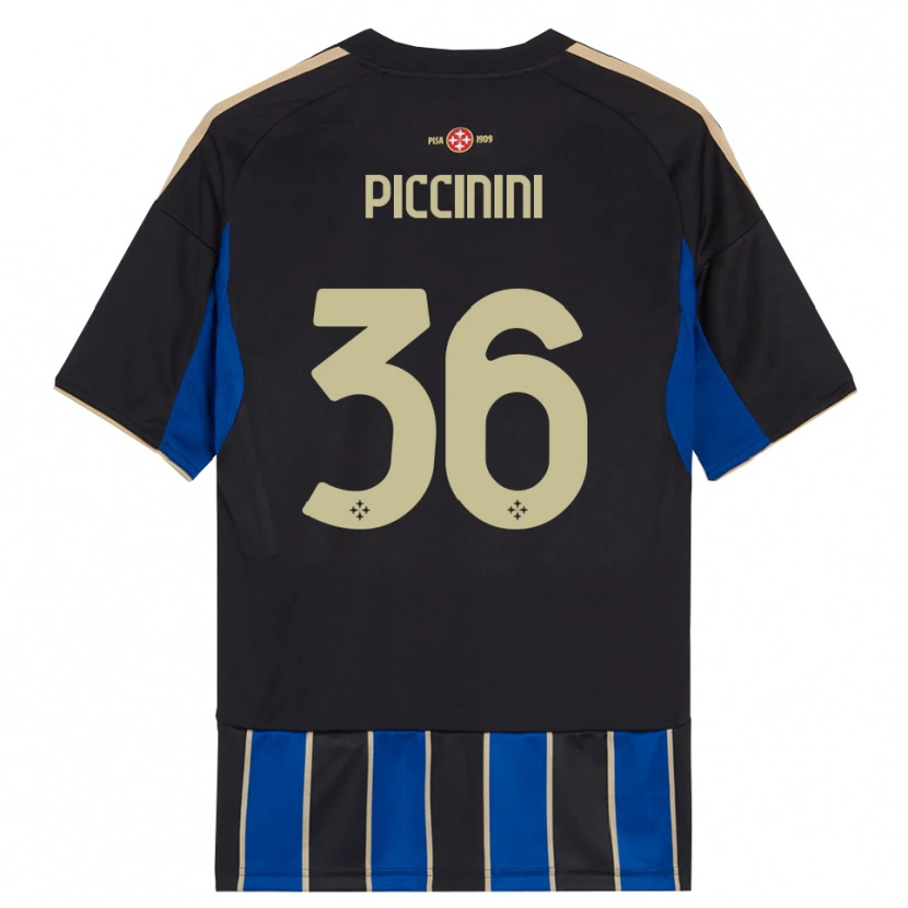 Danxen Dámské Gabriele Piccinini #36 Černá Modrá Domů Hráčské Dresy 2025/26 Dres