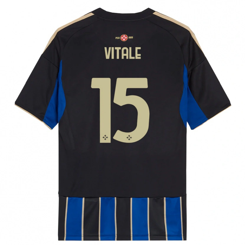 Danxen Dámské Riccardo Vitale #15 Černá Modrá Domů Hráčské Dresy 2025/26 Dres