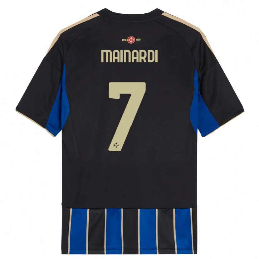 Danxen Dámské Gianmarco Mainardi #7 Černá Modrá Domů Hráčské Dresy 2025/26 Dres