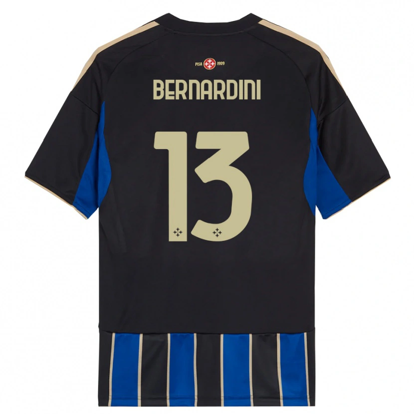 Danxen Dámské Andrea Bernardini #13 Černá Modrá Domů Hráčské Dresy 2025/26 Dres