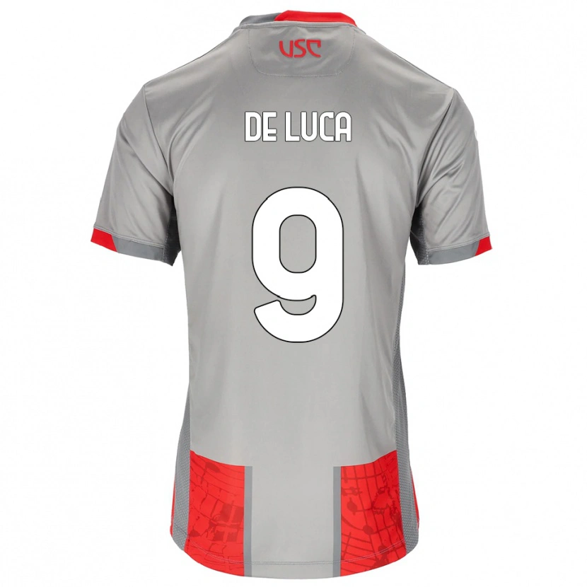 Danxen Dámské Manuel De Luca #9 Červená Šedá Domů Hráčské Dresy 2025/26 Dres
