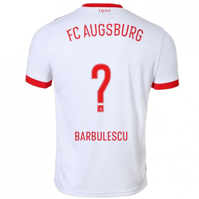 Danxen Dámské Luca Bărbulescu #0 Bílá Červená Domů Hráčské Dresy 2025/26 Dres