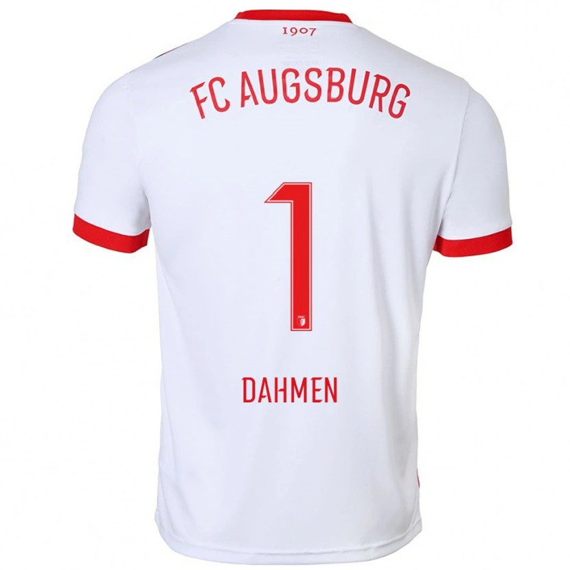 Danxen Dámské Finn Dahmen #1 Bílá Červená Domů Hráčské Dresy 2025/26 Dres