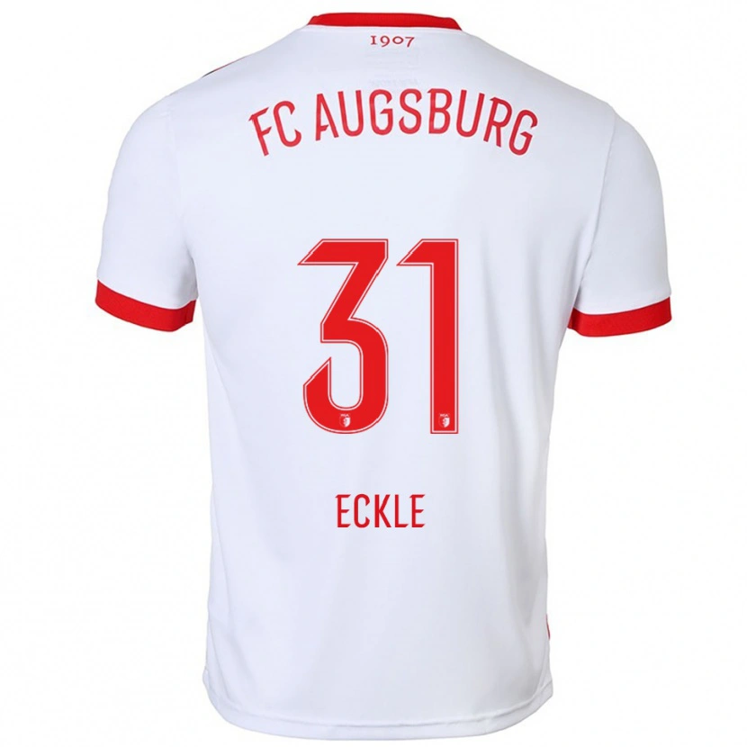 Danxen Dámské Philipp Eckle #31 Bílá Červená Domů Hráčské Dresy 2025/26 Dres