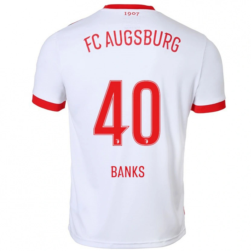Danxen Dámské Noahkai Banks #40 Bílá Červená Domů Hráčské Dresy 2025/26 Dres
