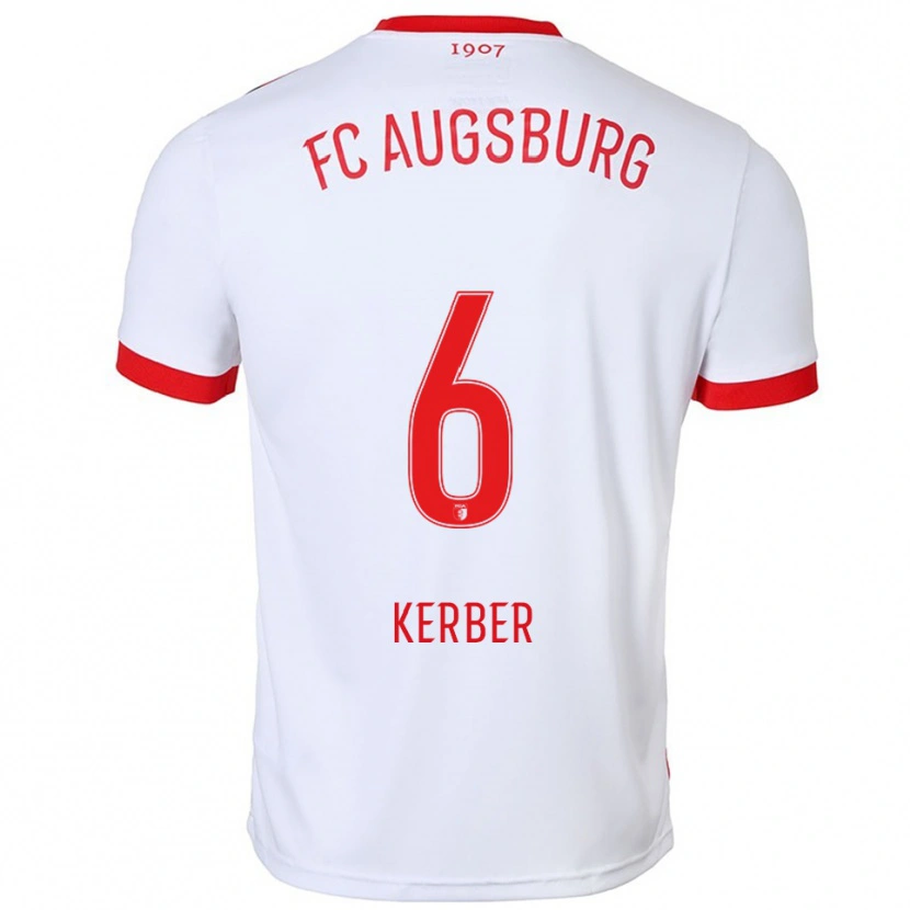 Danxen Dámské Luca Kerber #6 Bílá Červená Domů Hráčské Dresy 2025/26 Dres
