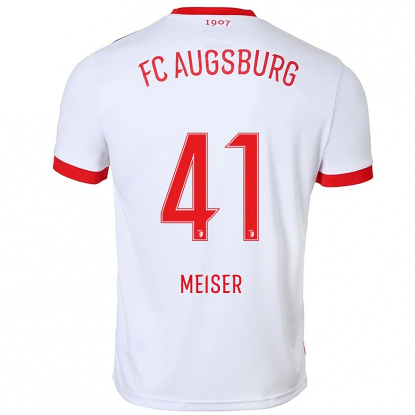 Danxen Dámské Felix Meiser #41 Bílá Červená Domů Hráčské Dresy 2025/26 Dres