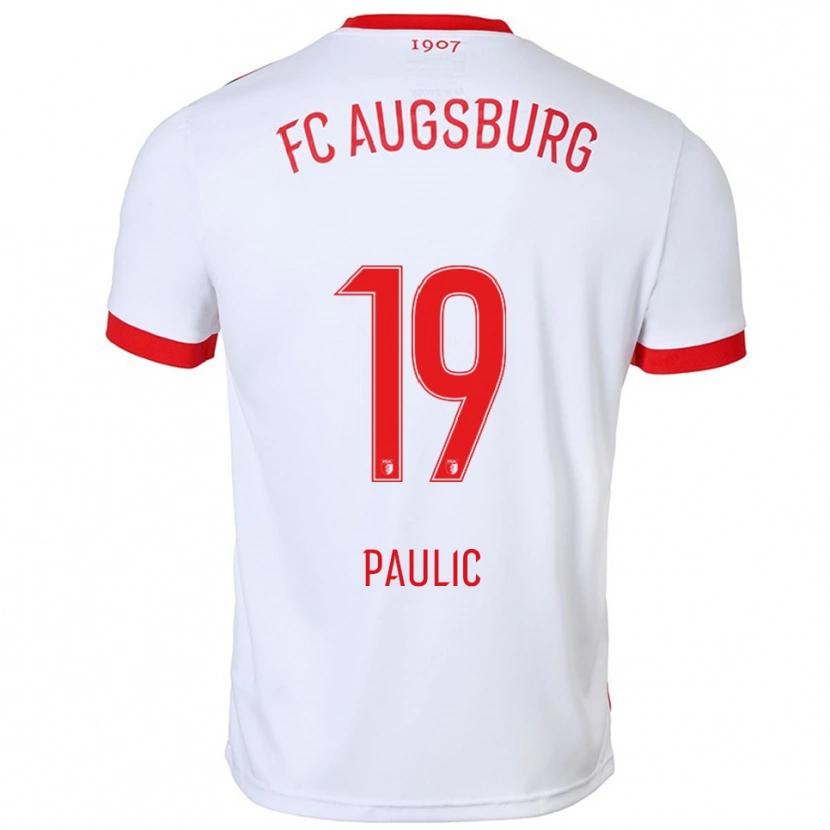 Danxen Dámské Anthony Paulic #19 Bílá Červená Domů Hráčské Dresy 2025/26 Dres