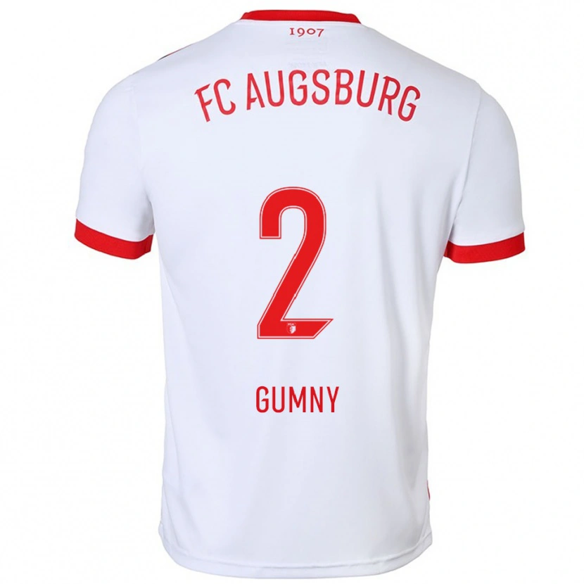 Danxen Dámské Robert Gumny #2 Bílá Červená Domů Hráčské Dresy 2025/26 Dres