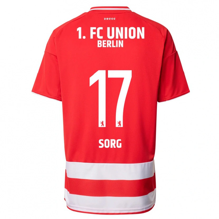 Danxen Dámské Leonard Sorg #17 Červená Bílá Domů Hráčské Dresy 2025/26 Dres