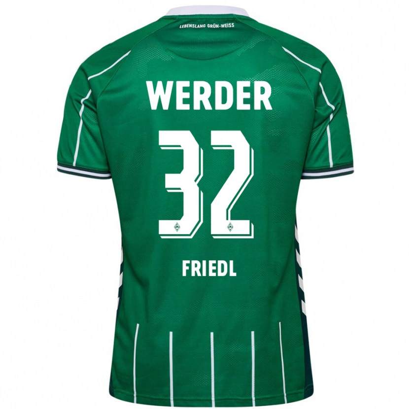 Danxen Dámské Marco Friedl #32 Zelená Bílá Domů Hráčské Dresy 2025/26 Dres
