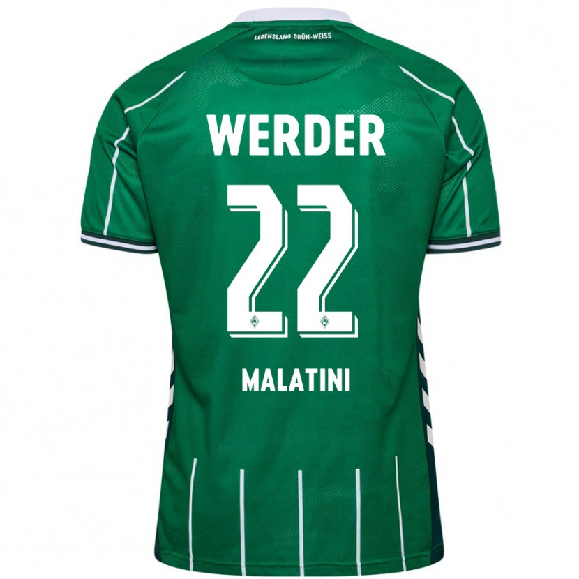 Danxen Dámské Julián Malatini #22 Zelená Bílá Domů Hráčské Dresy 2025/26 Dres