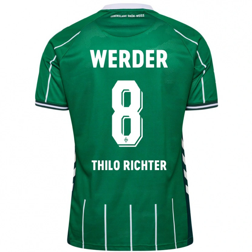 Danxen Dámské Jasper Thilo Richter #8 Zelená Bílá Domů Hráčské Dresy 2025/26 Dres