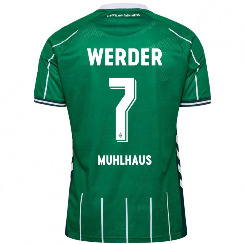 Danxen Dámské Larissa Mühlhaus #7 Zelená Bílá Domů Hráčské Dresy 2025/26 Dres