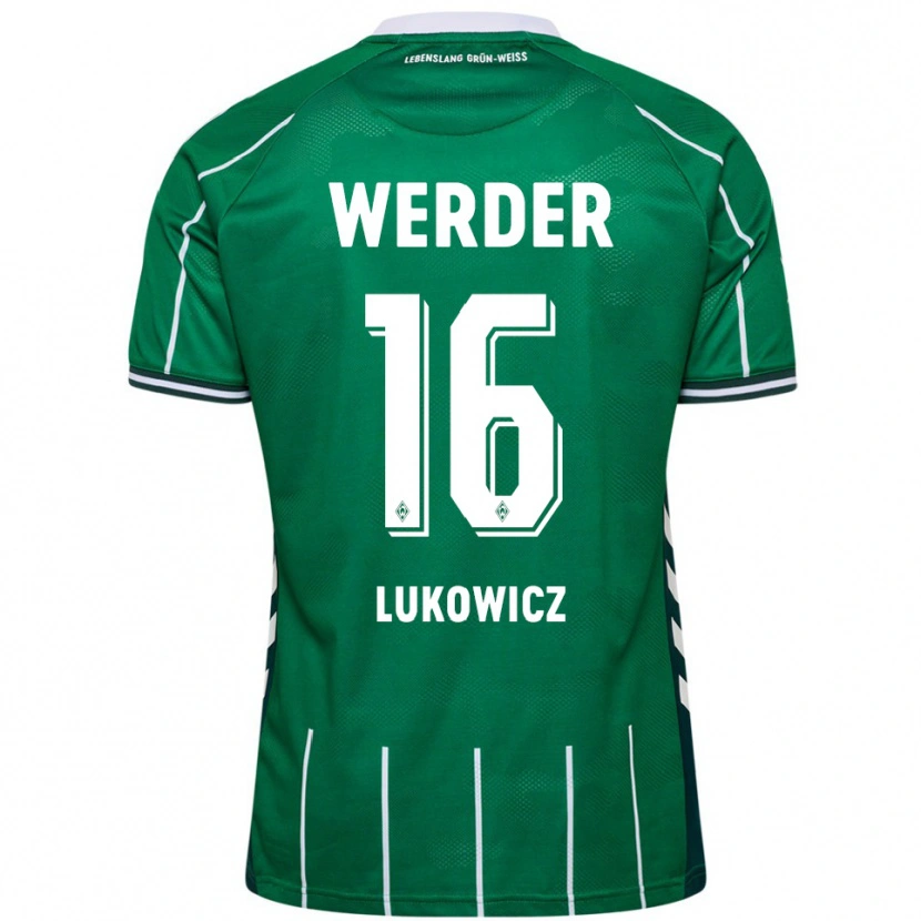 Danxen Dámské Maik Lukowicz #16 Zelená Bílá Domů Hráčské Dresy 2025/26 Dres