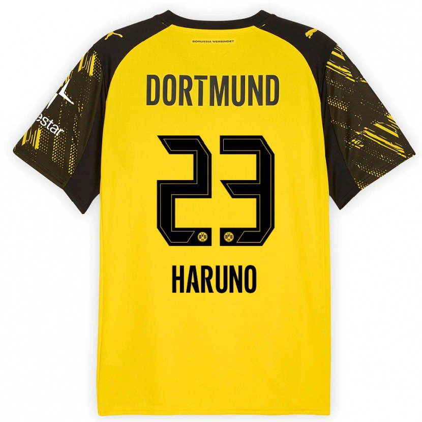 Danxen Dámské Sasaki Haruno #23 Žlutá Černá Domů Hráčské Dresy 2025/26 Dres