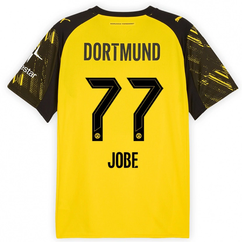 Danxen Dámské Jobe Bellingham #77 Žlutá Černá Domů Hráčské Dresy 2025/26 Dres
