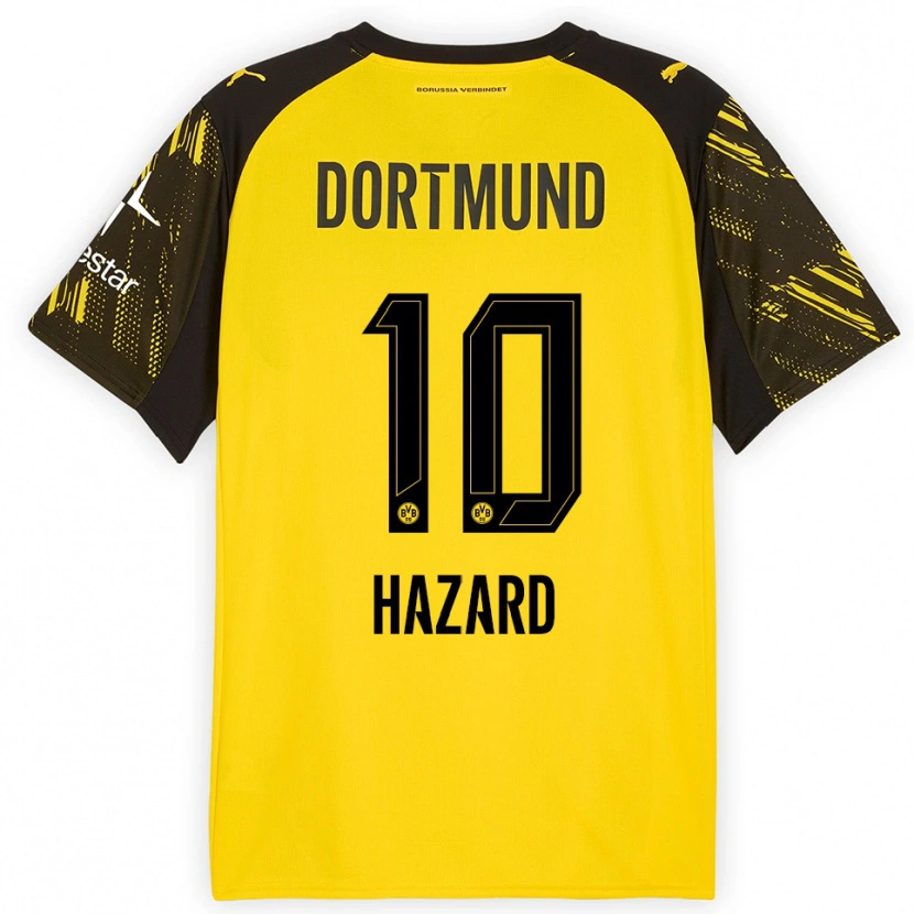 Danxen Dámské Thorgan Hazard #10 Žlutá Černá Domů Hráčské Dresy 2025/26 Dres