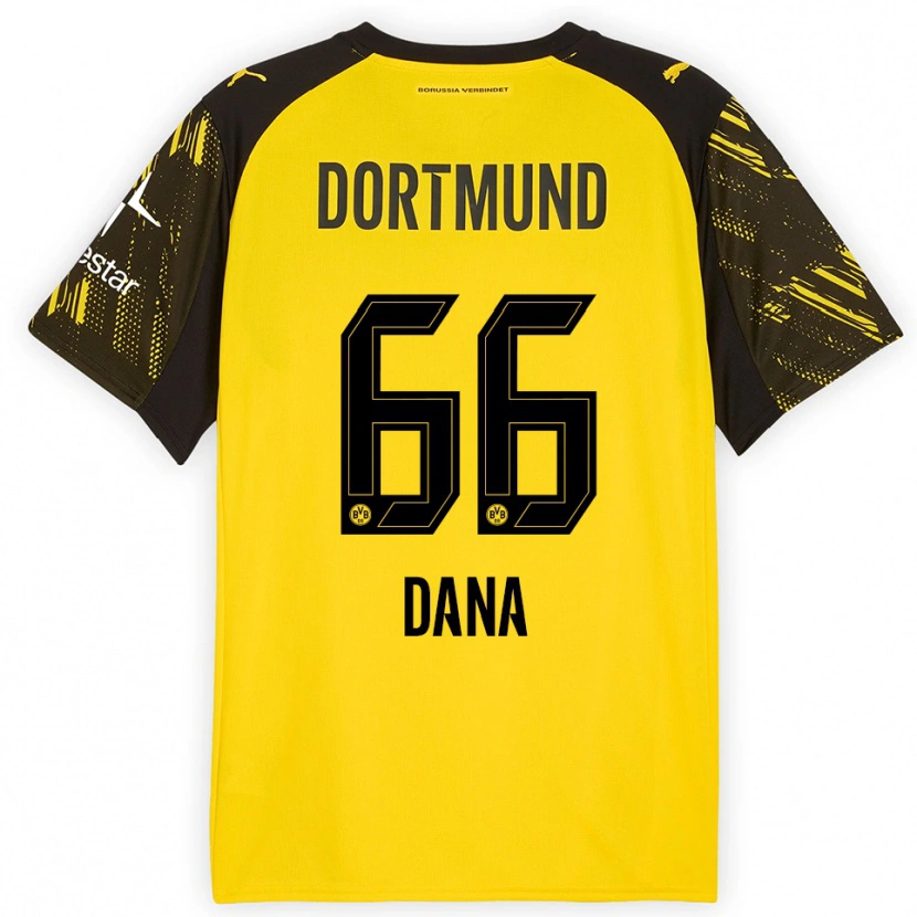 Danxen Dámské Bleckmann Dana #66 Žlutá Černá Domů Hráčské Dresy 2025/26 Dres