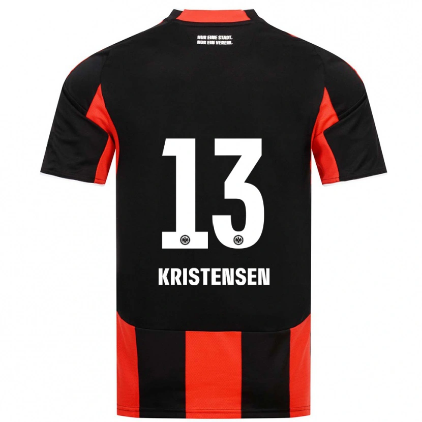 Danxen Dámské Rasmus Kristensen #13 Černá Červená Domů Hráčské Dresy 2025/26 Dres