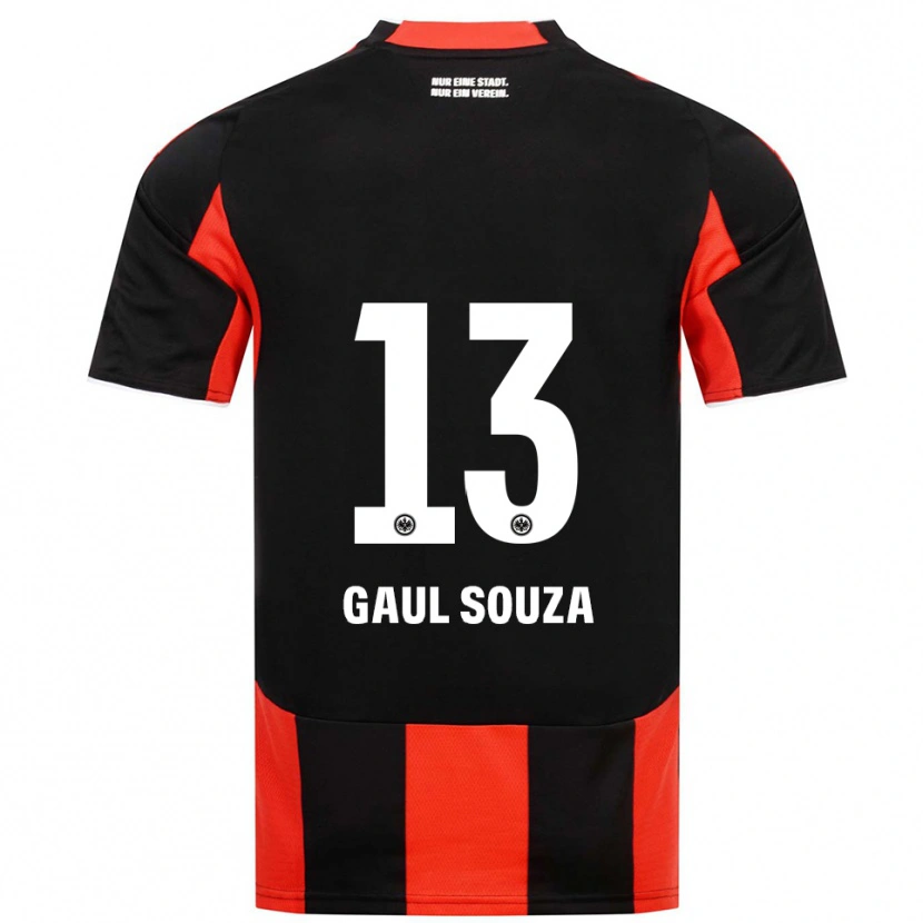 Danxen Dámské Alessandro Gaul Souza #13 Černá Červená Domů Hráčské Dresy 2025/26 Dres