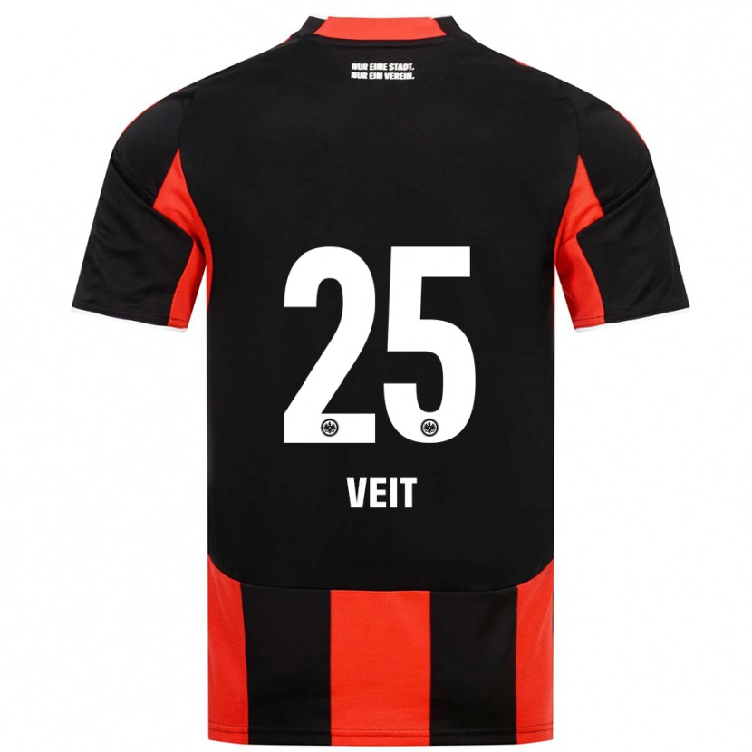 Danxen Dámské Jella Veit #25 Černá Červená Domů Hráčské Dresy 2025/26 Dres