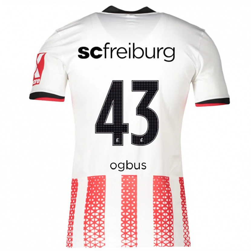 Danxen Dámské Bruno Ogbus #43 Bílá Červená Domů Hráčské Dresy 2025/26 Dres