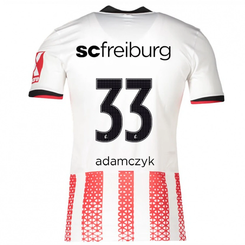 Danxen Dámské Rebecca Adamczyk #33 Bílá Červená Domů Hráčské Dresy 2025/26 Dres