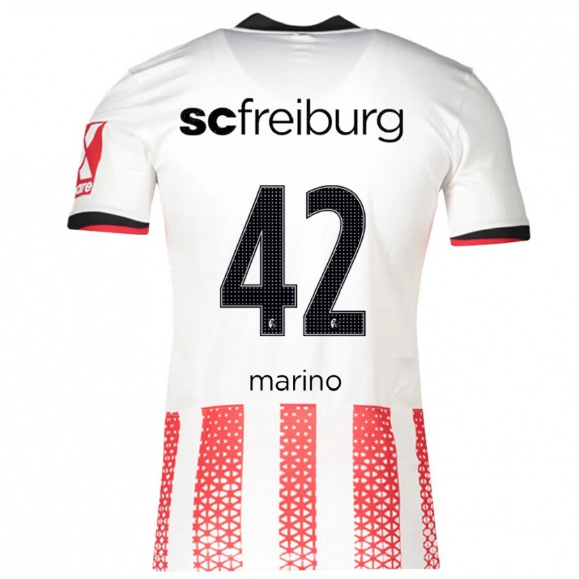 Danxen Dámské Luca Marino #42 Bílá Červená Domů Hráčské Dresy 2025/26 Dres