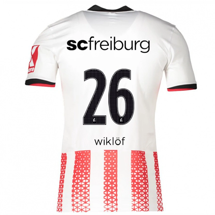 Danxen Dámské Oscar Wiklöf #26 Bílá Červená Domů Hráčské Dresy 2025/26 Dres