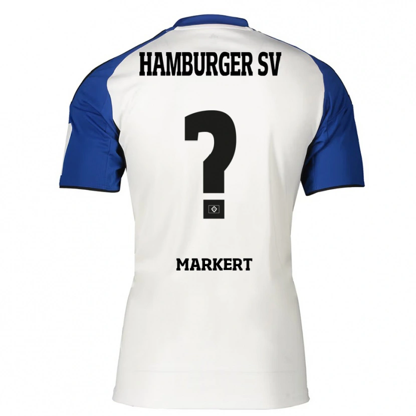 Danxen Dámské John-Lee Markert #0 Bílá Modrá Domů Hráčské Dresy 2025/26 Dres