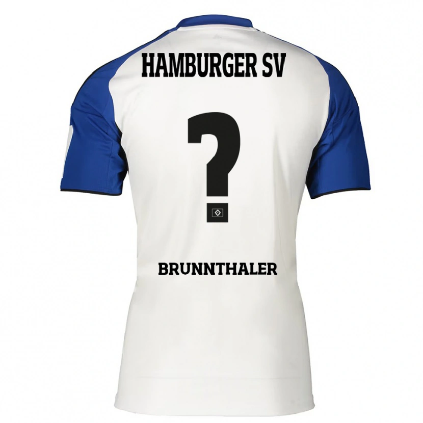 Danxen Dámské Melanie Brunnthaler #0 Bílá Modrá Domů Hráčské Dresy 2025/26 Dres
