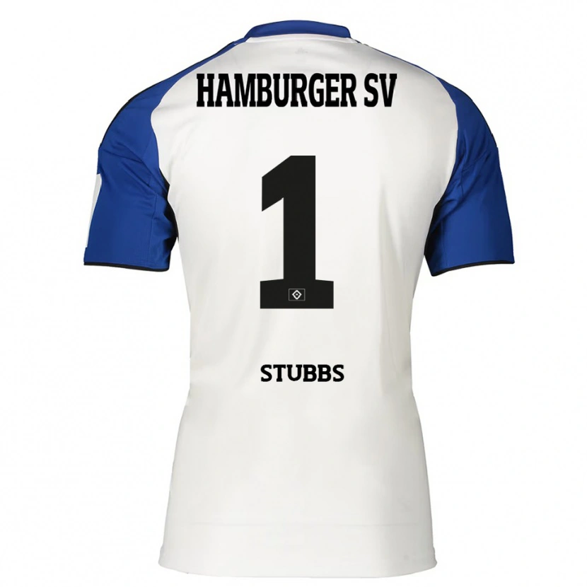 Danxen Dámské James Stubbs #1 Bílá Modrá Domů Hráčské Dresy 2025/26 Dres