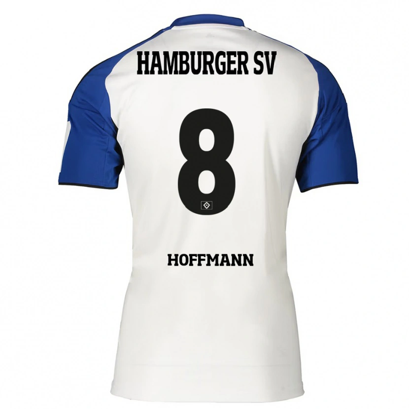 Danxen Dámské Nick Hoffmann #8 Bílá Modrá Domů Hráčské Dresy 2025/26 Dres