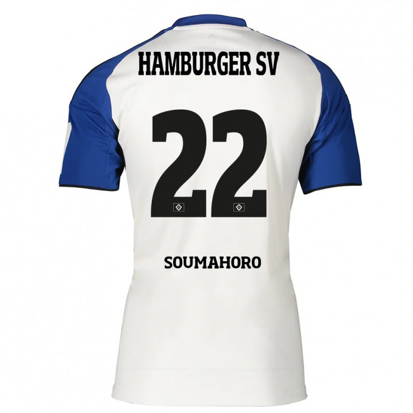 Danxen Dámské Aboubaka Soumahoro #22 Bílá Modrá Domů Hráčské Dresy 2025/26 Dres