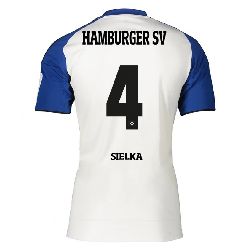Danxen Dámské Michelle Sielka #4 Bílá Modrá Domů Hráčské Dresy 2025/26 Dres