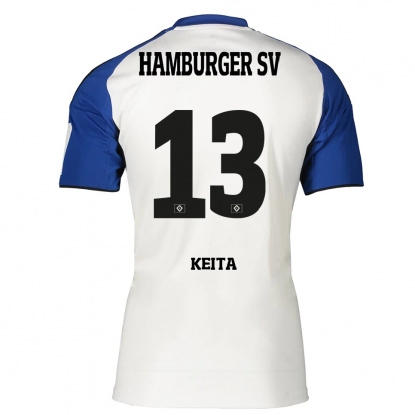 Danxen Dámské Mory Keita #13 Bílá Modrá Domů Hráčské Dresy 2025/26 Dres