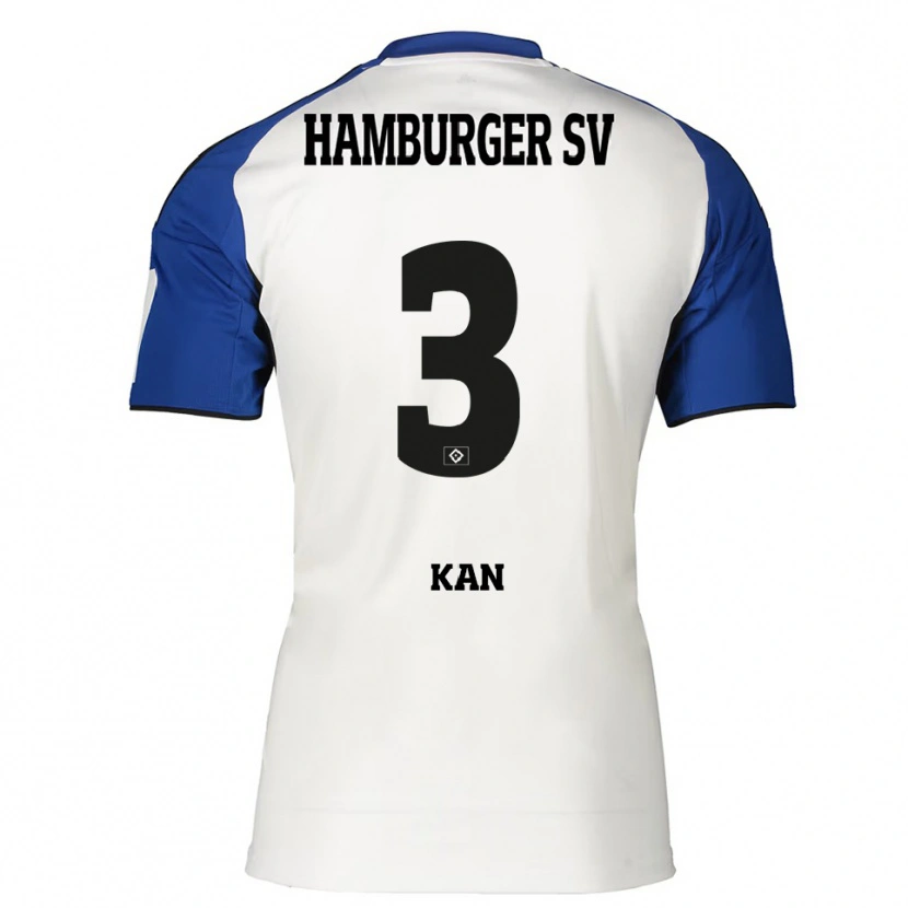 Danxen Dámské Ali Kan #3 Bílá Modrá Domů Hráčské Dresy 2025/26 Dres