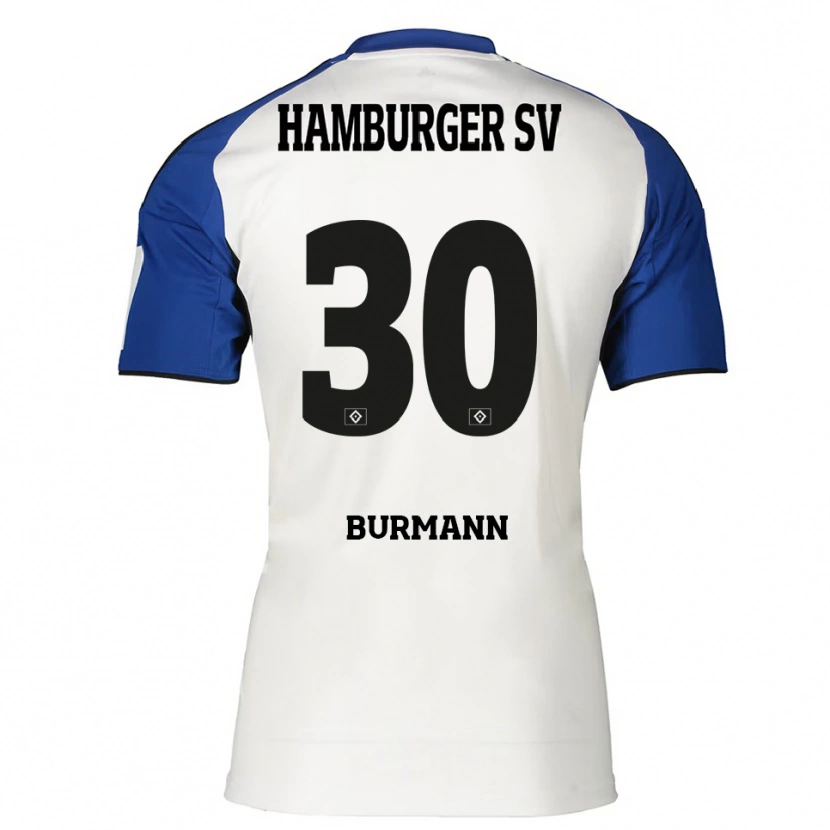 Danxen Dámské Tarah Burmann #30 Bílá Modrá Domů Hráčské Dresy 2025/26 Dres