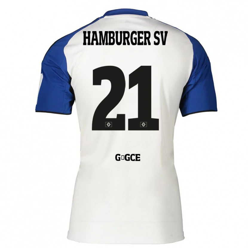 Danxen Dámské Keyhan Gögce #21 Bílá Modrá Domů Hráčské Dresy 2025/26 Dres
