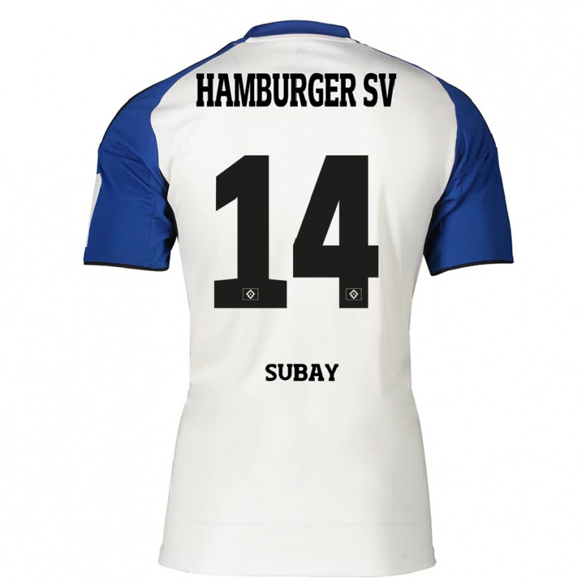 Danxen Dámské Okan Özer Subay #14 Bílá Modrá Domů Hráčské Dresy 2025/26 Dres
